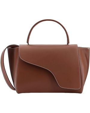 Atp Atelier Asymmetric Flap Shoulder Bag - Brown