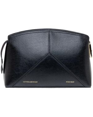 Victoria Beckham Victoria Logo Stamped Clutch Bag - Black