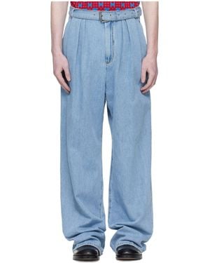 Dries Van Noten Belt Loop Jeans - Blue