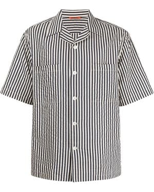 Barena Striped Seersucker Shirt - Grey