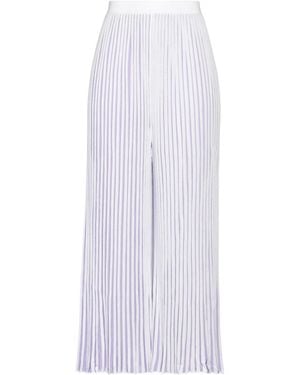 MM6 by Maison Margiela Two-Tone Knit Trousers - White