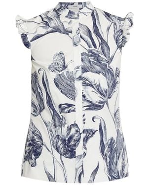 Erdem Floral Print Sleeveless Top - Blue