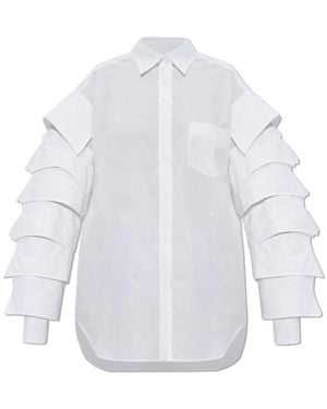 Moschino Flared Curved Hem Shirt - White