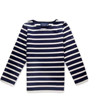 Saint James Striped Crewneck T-Shirt - Blue