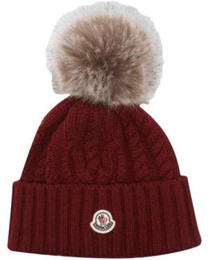 Moncler Pom-Pom Hat - Red