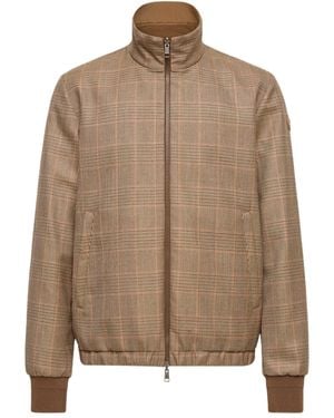 Moncler Frothive Reversible Wool Jacket - Brown