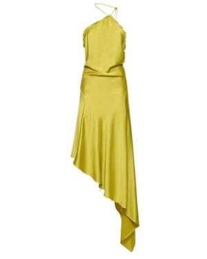 The Attico Mid-Length Dress With Hanging Neck - Yellow