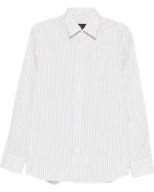 Brioni Hidden Bd Striped Shirt - White