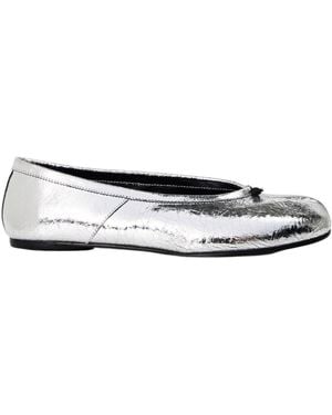 Maison Margiela Tabi Logo Ballet Shoes - White