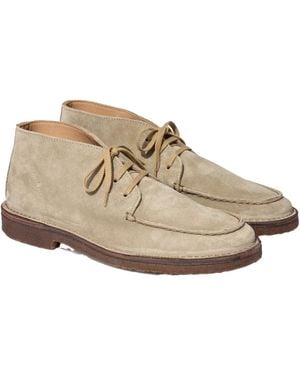 Drake's Lace Up Boots - Natural