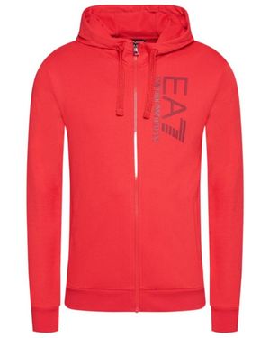 EA7 Logo And Hat Casual Jacket - Red