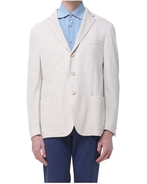 Eleventy Single-Breasted Suit Jacket - White