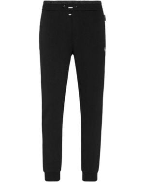 Philipp Plein Drawstring Straight Leg Trousers - Black