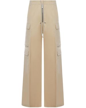 Rick Owens Drawstring Wide Leg Trousers - Natural