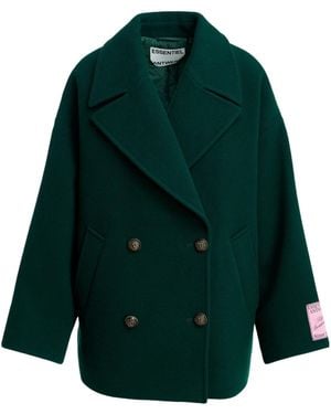 Essentiel Antwerp Kidney Oversized Coat - Green