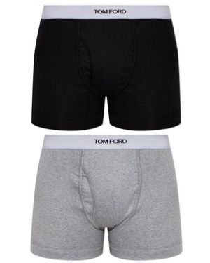 Tom Ford Two-Pack Of Elastic Waistband Underwear - Gray