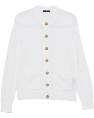 Balmain Long-Sleeves Cardigan - White