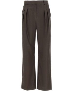 Loulou de Saison Sbiru Wide-Leg Pants - Brown