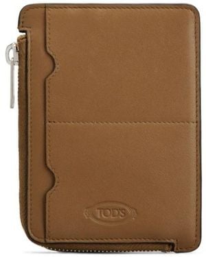 Tod's Zipper Clutch - Brown