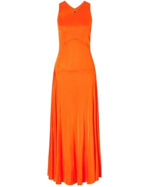 Proenza Schouler Naia Satin-Jersey Maxi Dress - Orange