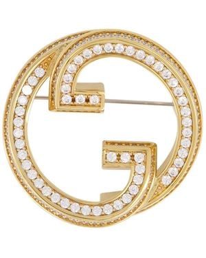Gucci Blondie Crystal Brooch - Metallic