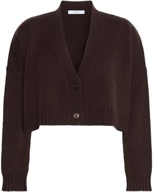 Max Mara Wool And Cashmere Boxy Cardigan - Brown