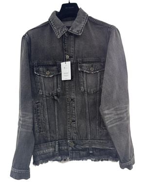 we11done Belted Denim Jacket - Blue