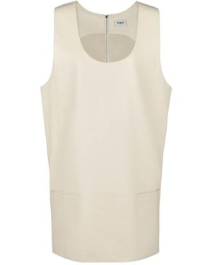 Tod's Sleeveless Dress - Natural