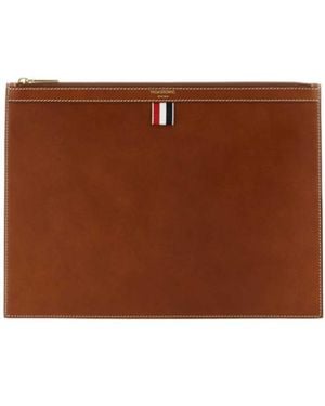 Thom Browne 4-Bar Document Holder - Brown