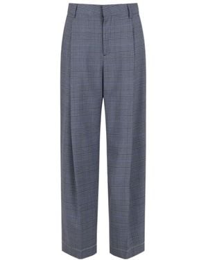 Marni Wool Trousers With Prince Of Wales Check - Blue