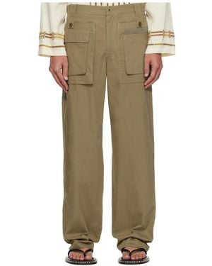 Isabel Marant Ezio Belt Loop Casual Trousers - Green