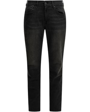 7 For All Mankind Slim Fit Faded Jeans - Black
