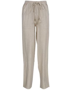 Isabel Marant Viamao Wide-Leg Silk Pants - Gray