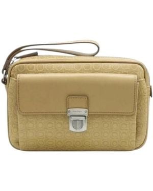 Ferragamo Logo Hand-Held Bag - Metallic