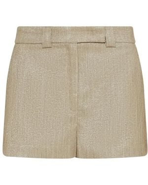 Marella Lurex Yarn-Embellished Shorts - Natural