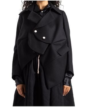 Comme des Garçons Asymmetrically Paneled Jacket - Black
