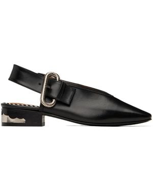 Toga Slingback High Heel Sandals - Black
