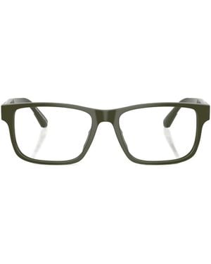 Emporio Armani Rectangle-Frame Glasses - White