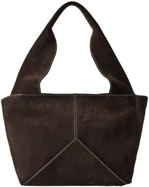 Metier Medium Suede Tote - Black