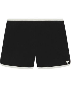 Courreges Courrèges Contrast-Trim Mini Shorts - Black