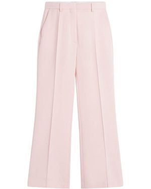 Lanvin Pleated-Detail Flared Cropped Pants - Pink