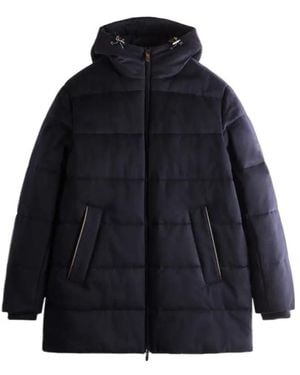 Tod's Hooded Cotton-Padded Jacket - Blue