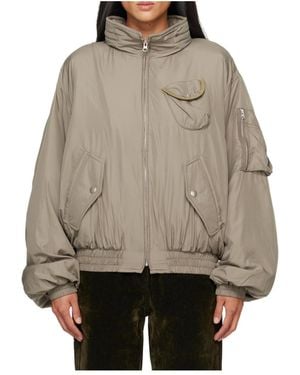 OPEN YY Fluid Cargo Bomber Jacket - Gray