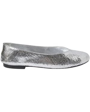 GIMAGUAS Metallic-Effect Ballerina Shoes - Gray