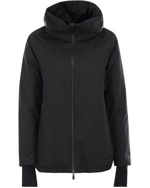 Herno A Shaped Down Jacket With Hood, 2 Layers - Black