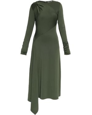 Victoria Beckham Asymmetric Midi Dress - Green
