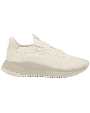 BOSS Ttnm Evo Panelled Trainers - Natural