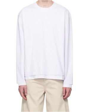 HELIOT EMIL Deceptae Long-Sleeved T-Shirt - White