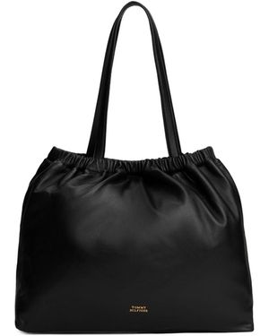 Tommy Hilfiger Solid Color Handbag - Black