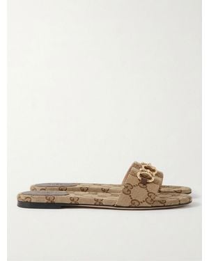 Gucci Slide Sandal With Horsebit - Multicolour